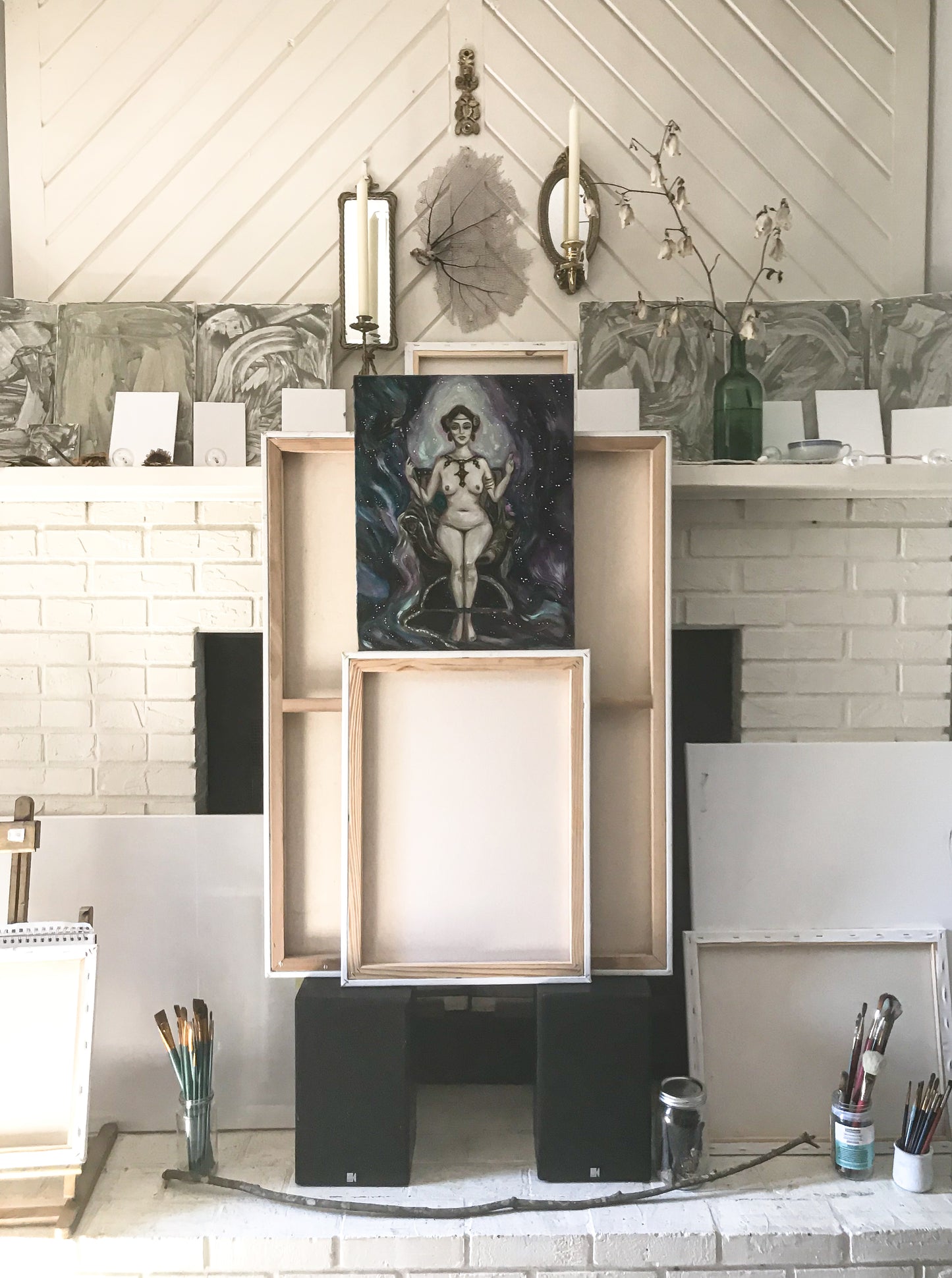 High Priestess, Original Oil Painting Jessica Gallardo Studio