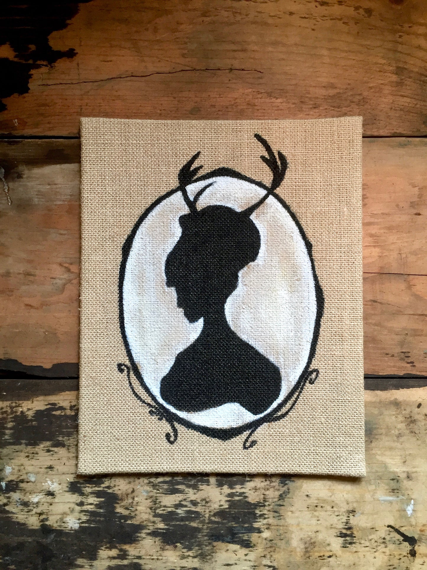 Lady Lune Original Mixed Media Painting