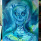 Holograph I - Oil painting by Jessica Gallardo, abstract experimental art, 16x20 inches on panel board