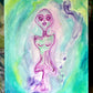 Holograph 2 - Oil painting by Jessica Gallardo, abstract experimental art, 16x20 inches on panel board