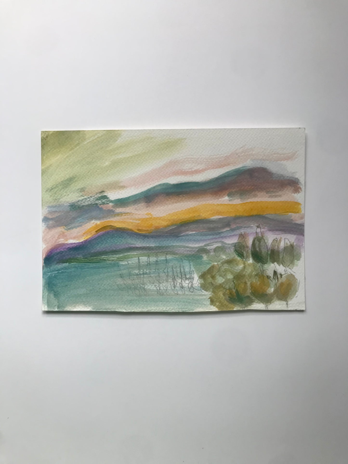 Switzerland at Dusk - Watercolor Plein Air