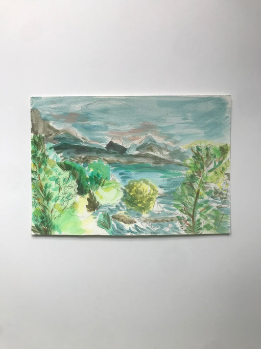 Switzerland at Noon - Watercolor Plein Air