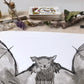 Batty Original India Ink Painting