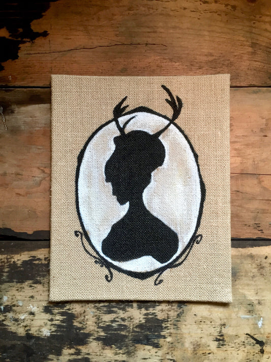 Lady Lune Original Mixed Media Painting