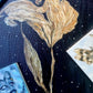 "Space Lily" Original oil painting 11x14. Peeks of other original paintings, all art by Jessica Gallardo