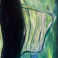 Details - Blue Moon Original Oil Painting 30" x 40". Fine Art by Jessica Gallardo 2021.