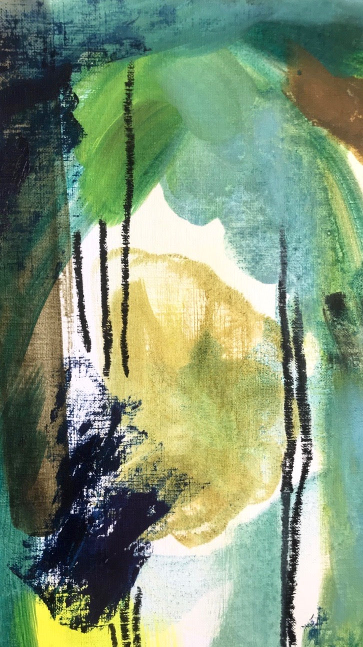 Oil & Turp Experiment No. 1 - Forest at Dawn - Original Painting