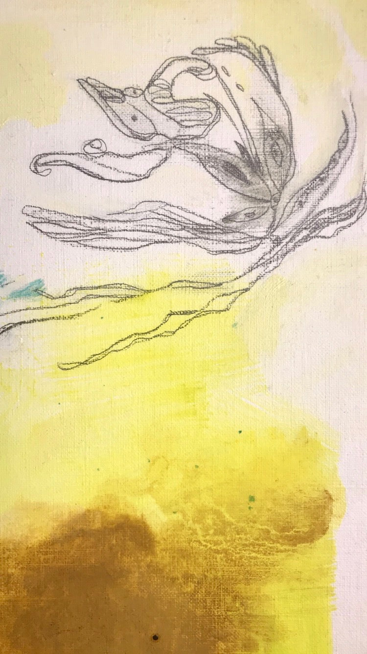 Oil & Turp Experiment No. 3 - Water Meets Earth - Original Painting